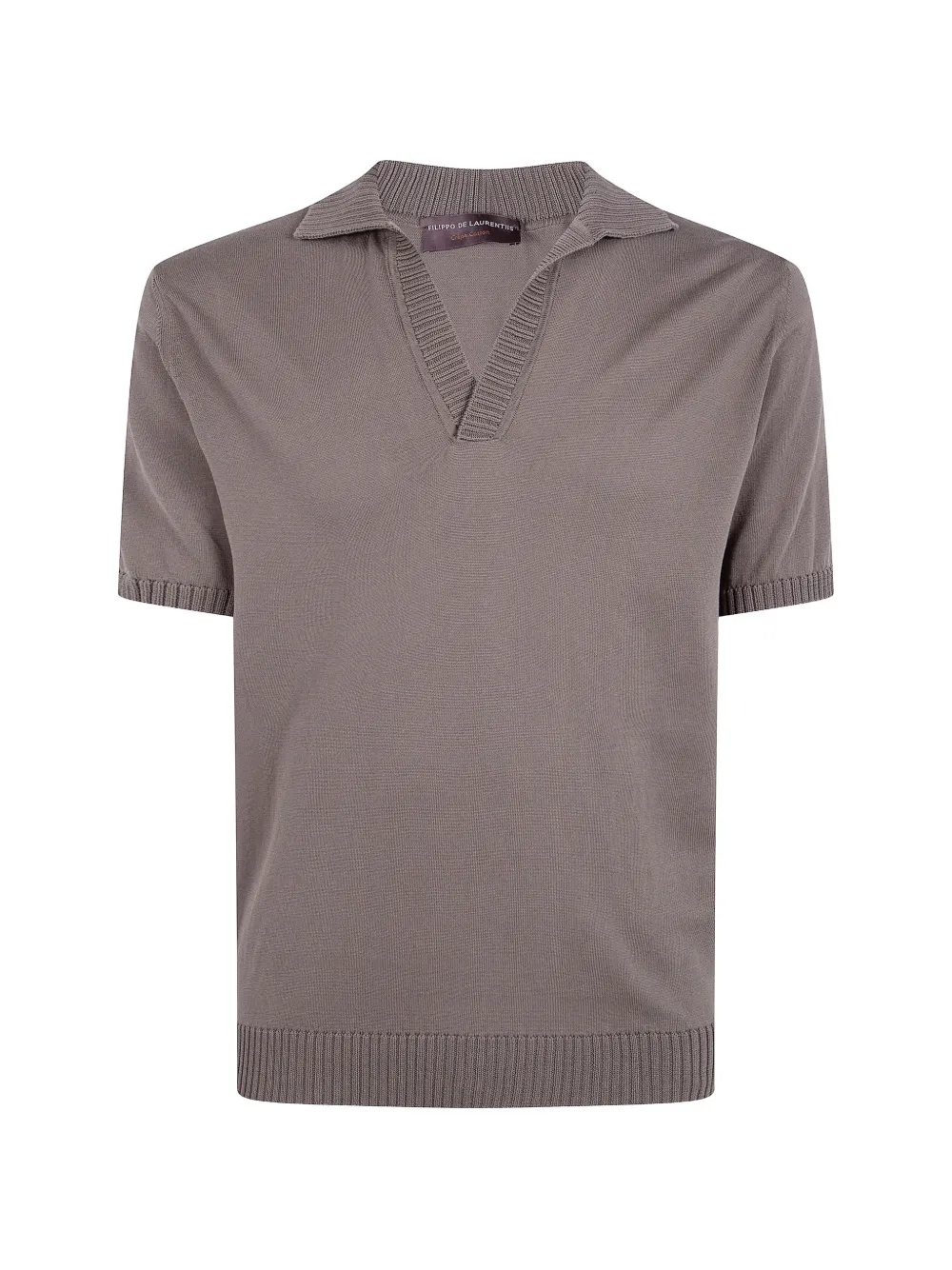 Filippo De Laurentiis knitted V-neck T-shirt - Grigio