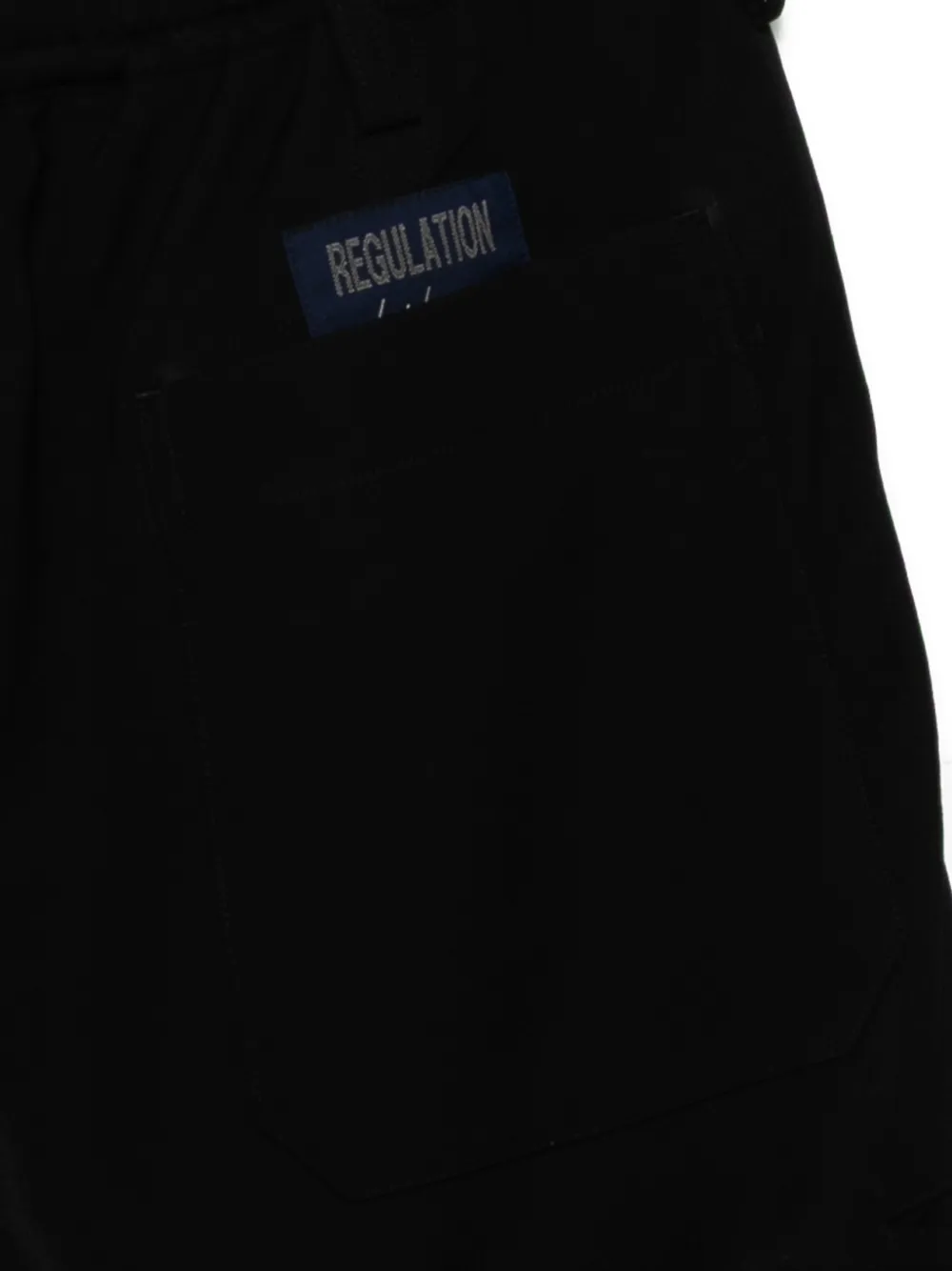 Yohji Yamamoto Gabardine broek met zak Zwart