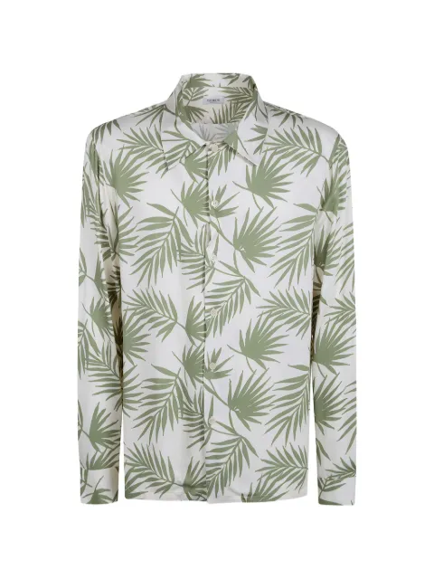Laneus palm-leaf print shirt