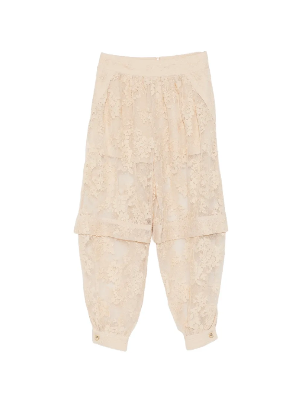 ZIMMERMANN Luna lace floral trousers - Toni neutri
