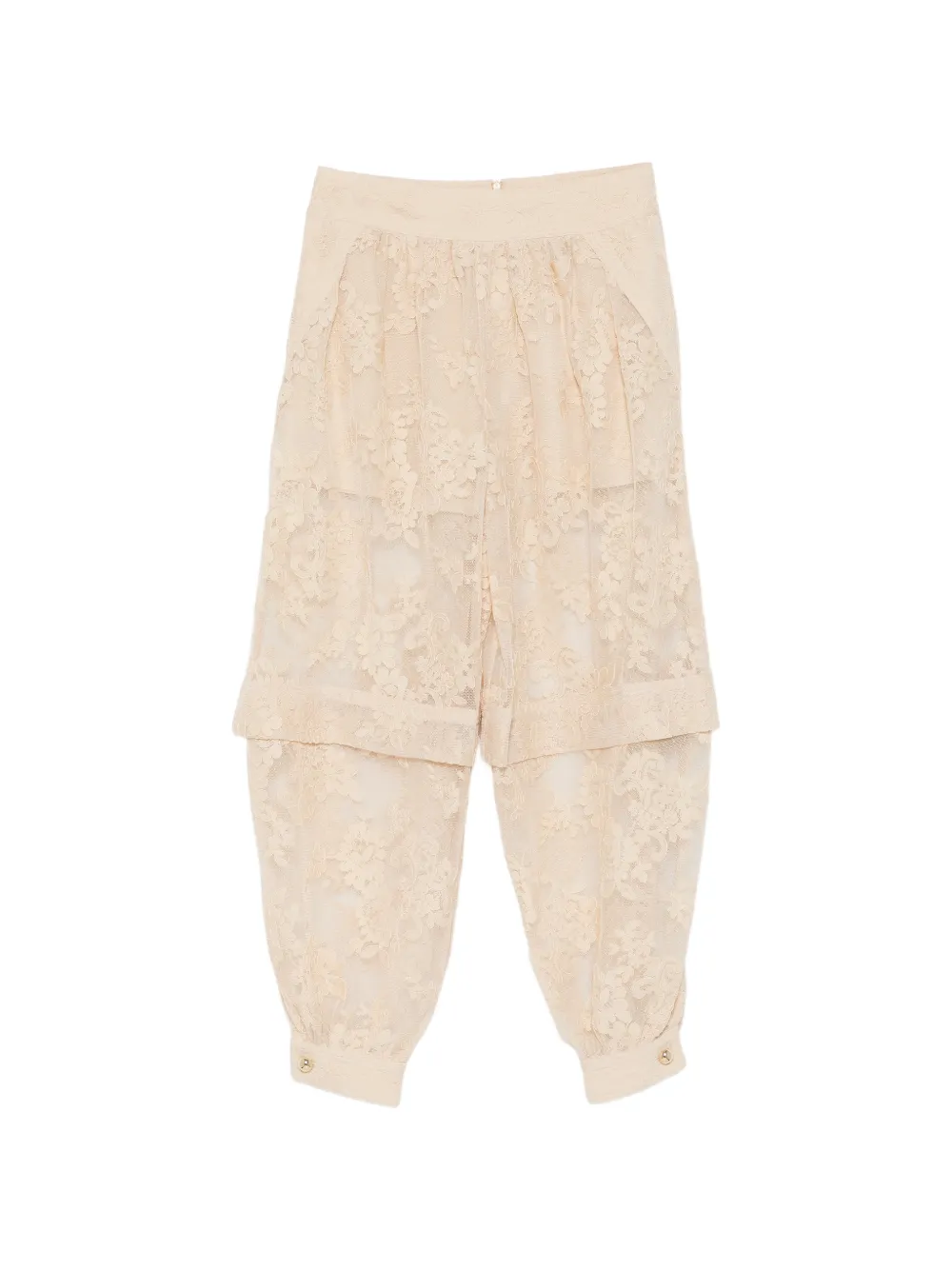 ZIMMERMANN Luna lace floral trousers - Toni neutri