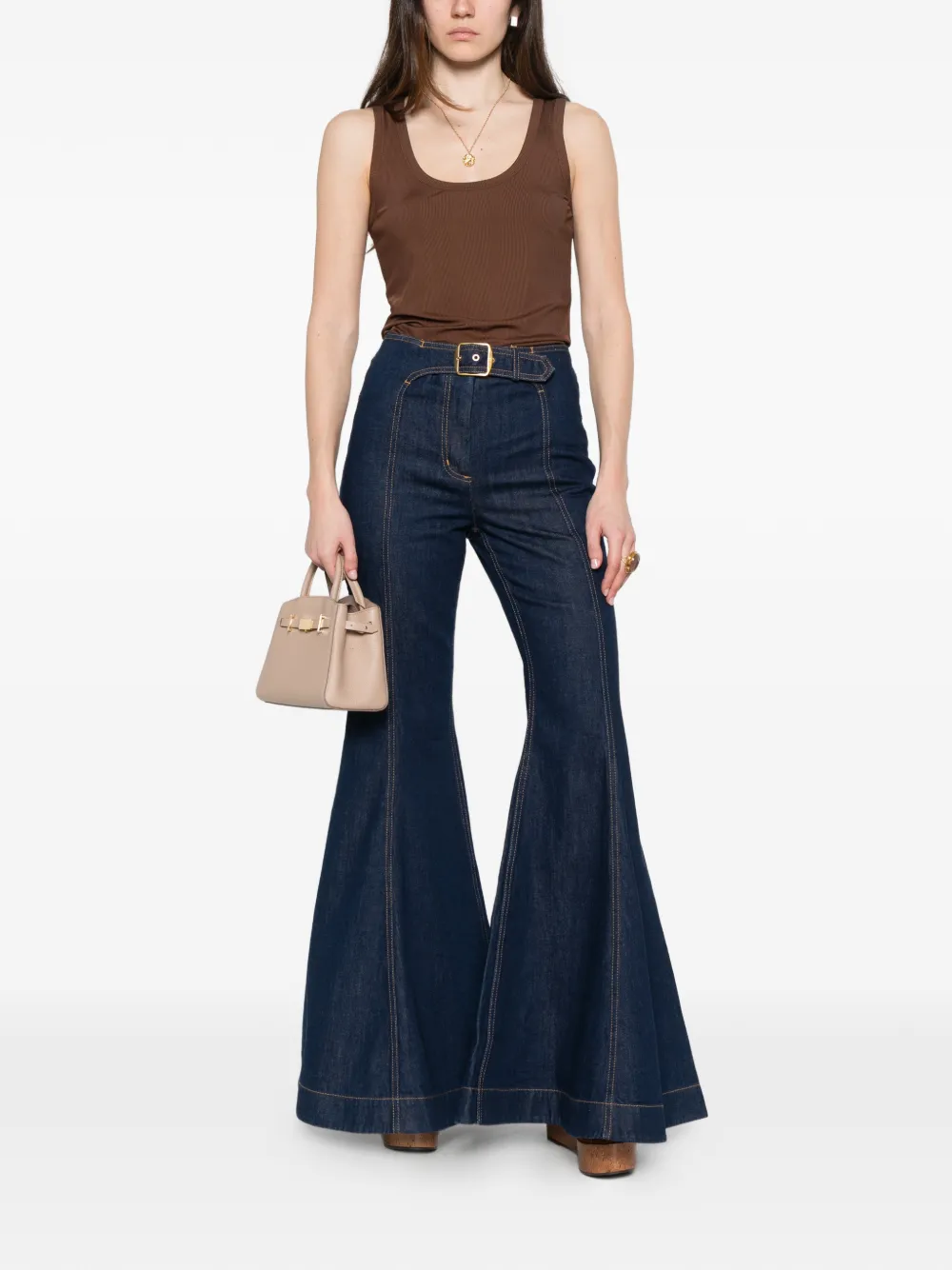 ZIMMERMANN Luna jeans met riemdetail Blauw