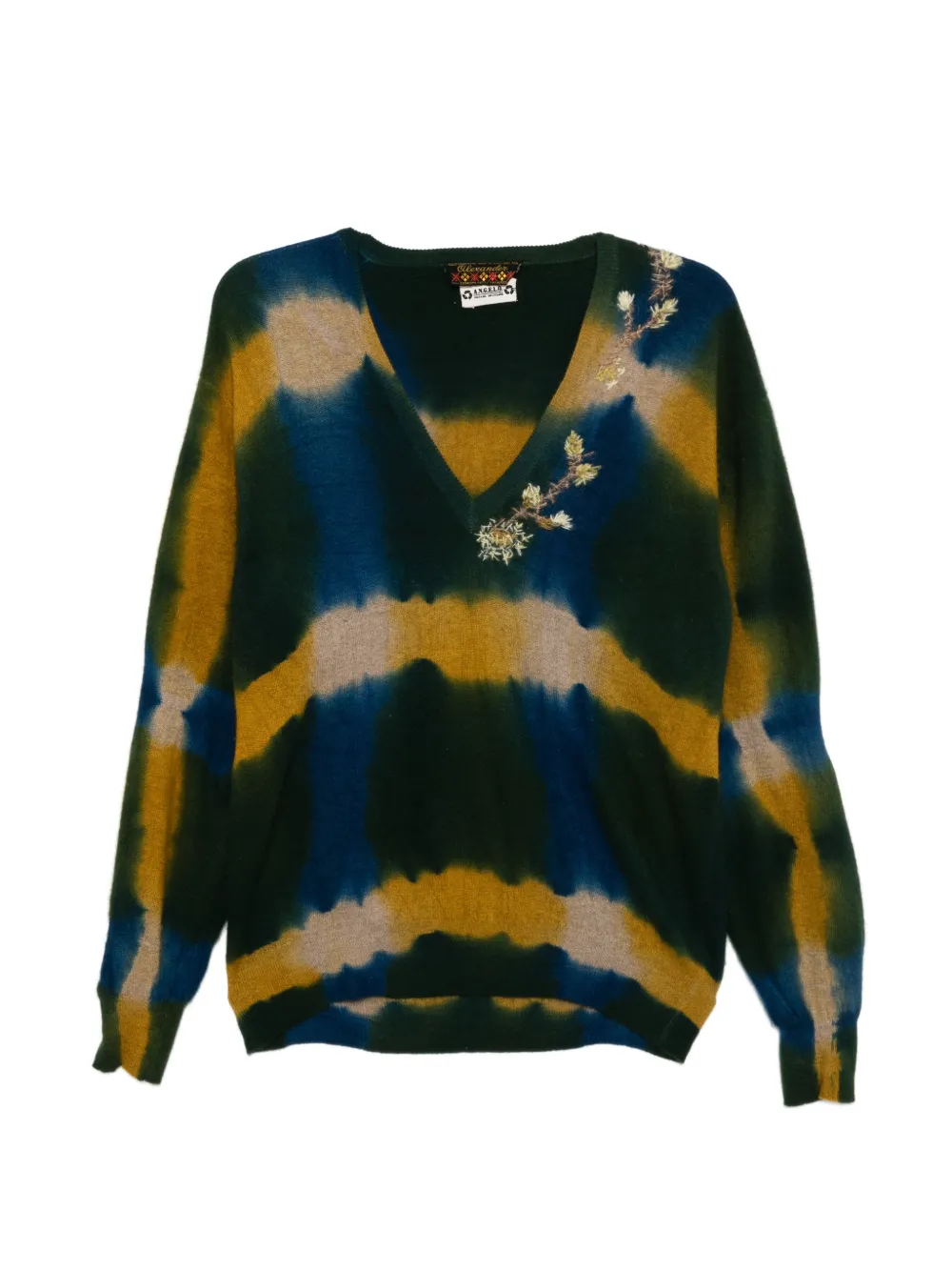 tie-dye embroidered sweater