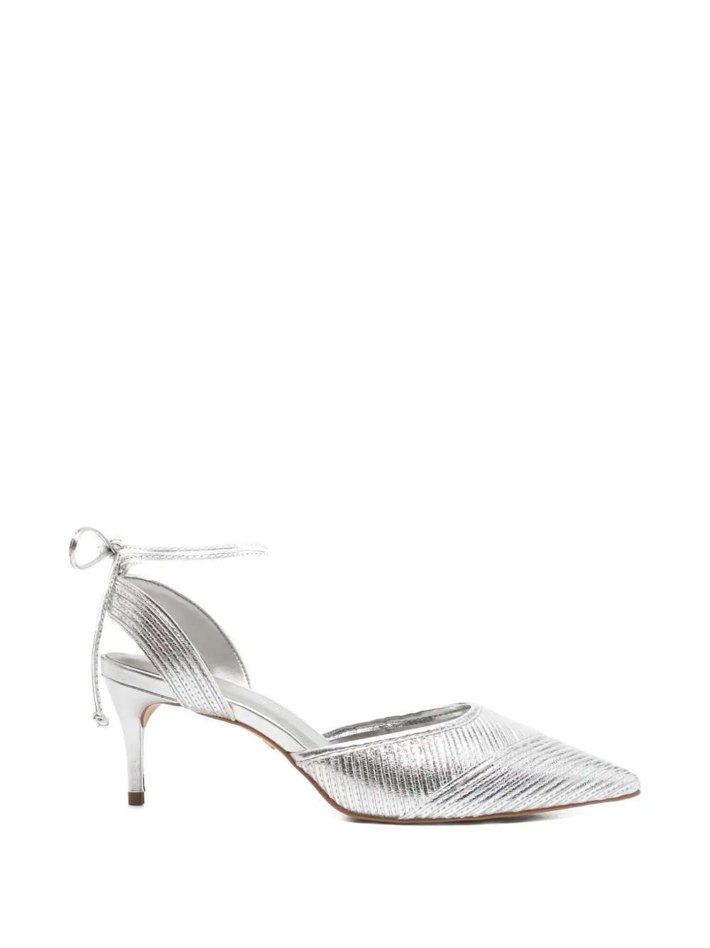 CARRANO pointed-toe ankle-strap pumps - Argento