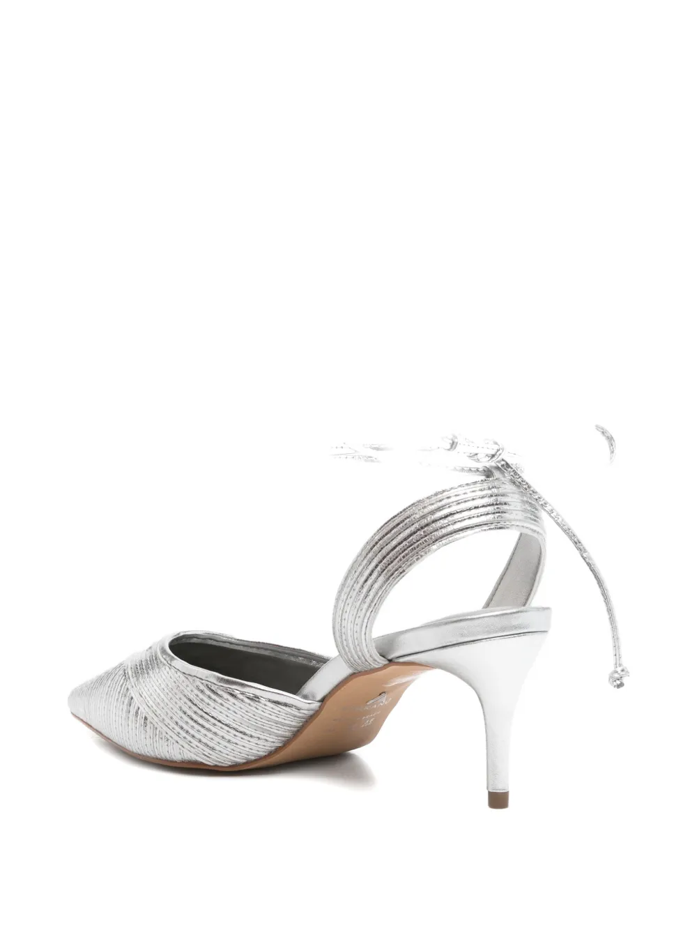 CARRANO Pumps met enkelbandje en puntige neus Zilver
