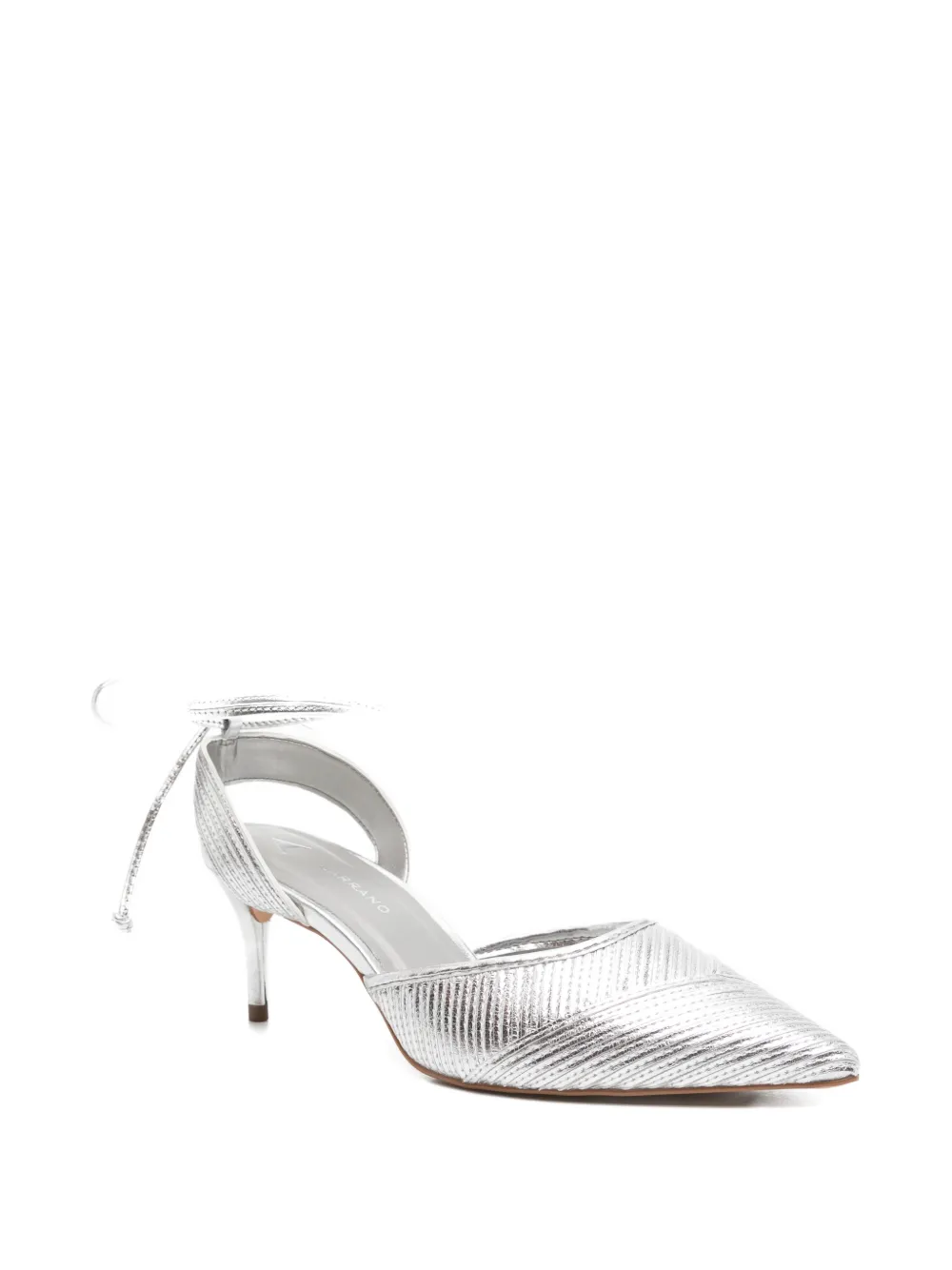 CARRANO Pumps met enkelbandje en puntige neus Zilver