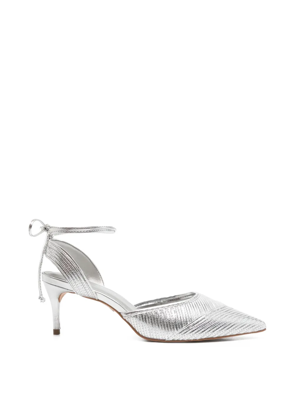 CARRANO pointed-toe ankle-strap pumps - Argento