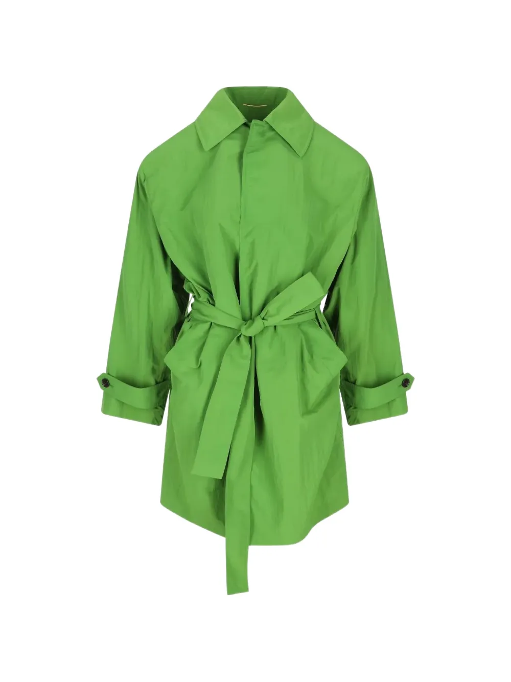 Saint Laurent belted coat - Green
