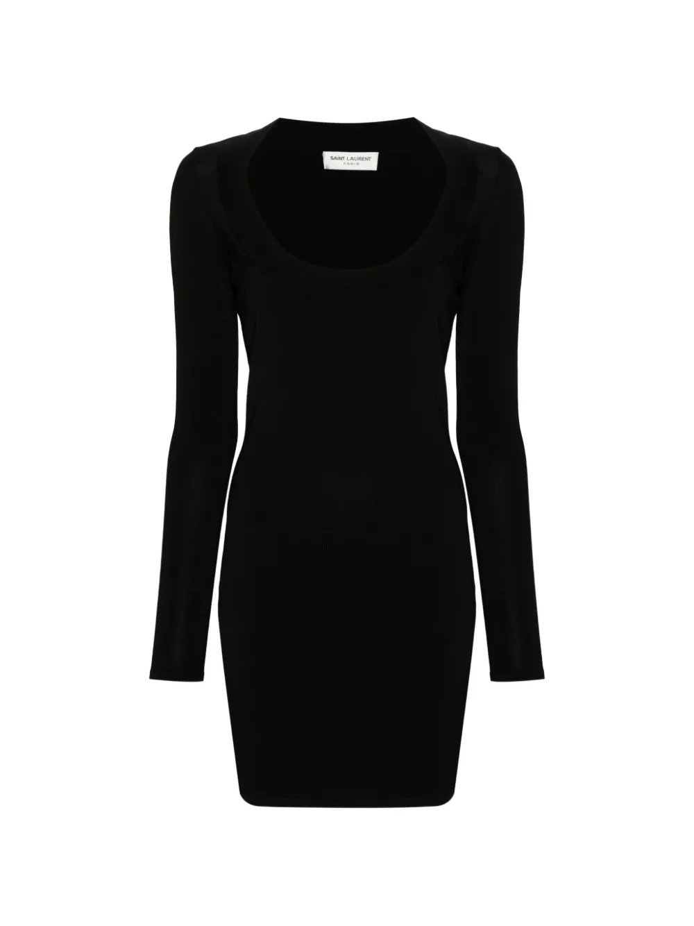 Saint Laurent ribbed knit mini dress - Schwarz