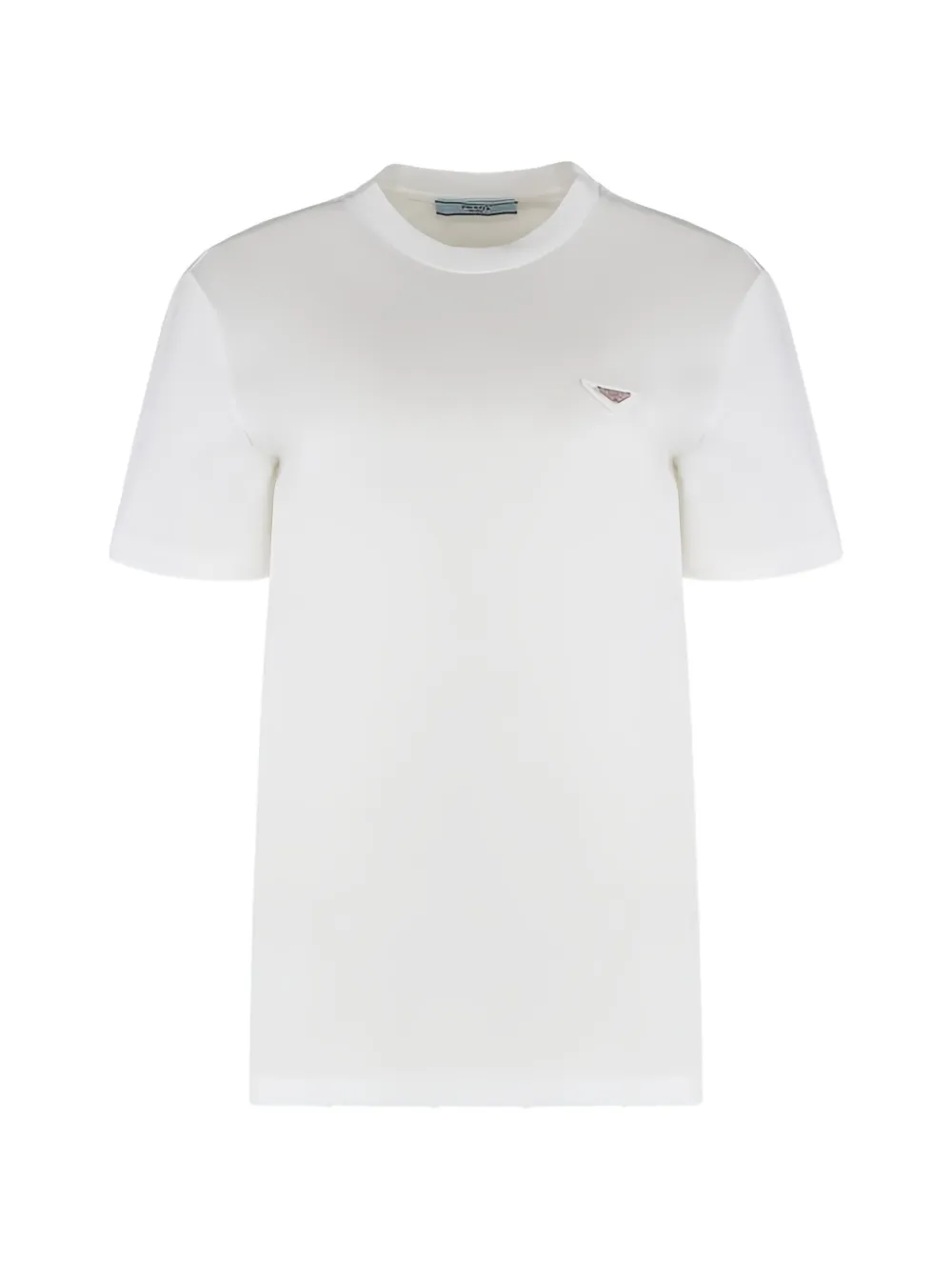 Prada triangle-logo plaque T-shirt - Bianco