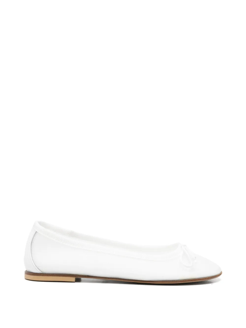 MONTELPARE TRADITION bow detail ballet flats - Bianco