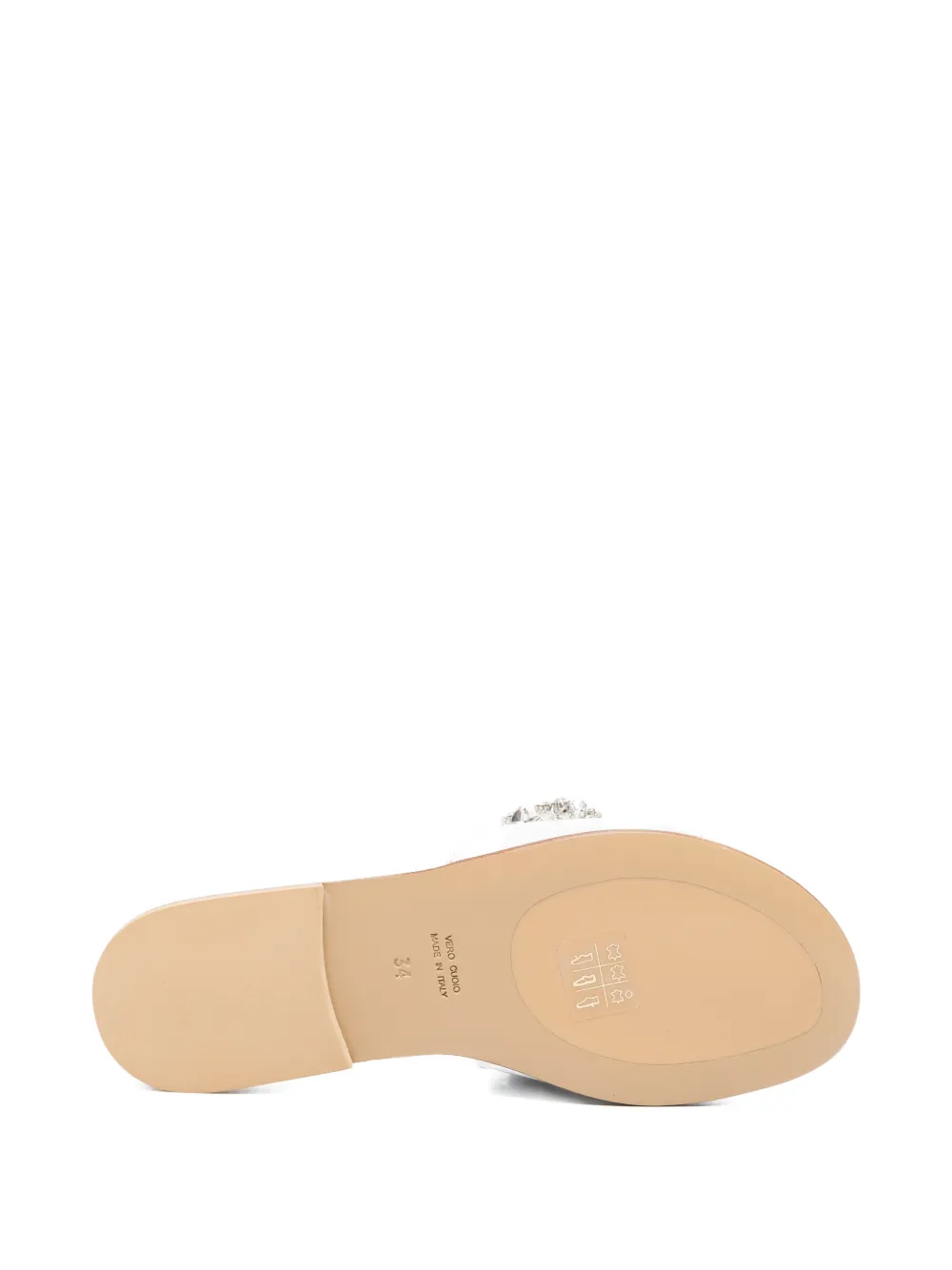 MONTELPARE TRADITION embellished bow sandals Wit