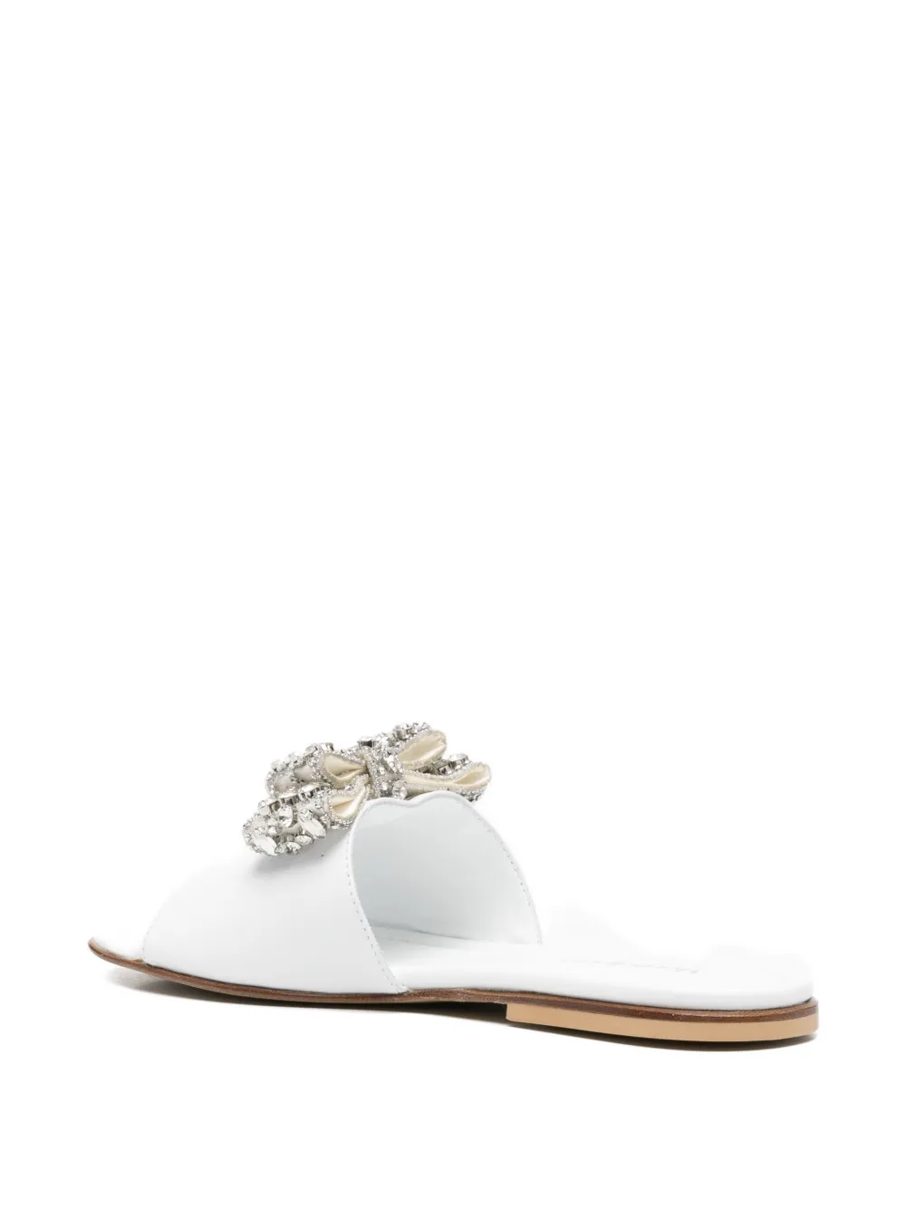 MONTELPARE TRADITION embellished bow sandals Wit