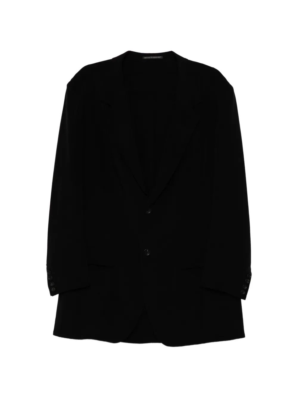 Yohji Yamamoto velvet single-breasted jacket - Nero