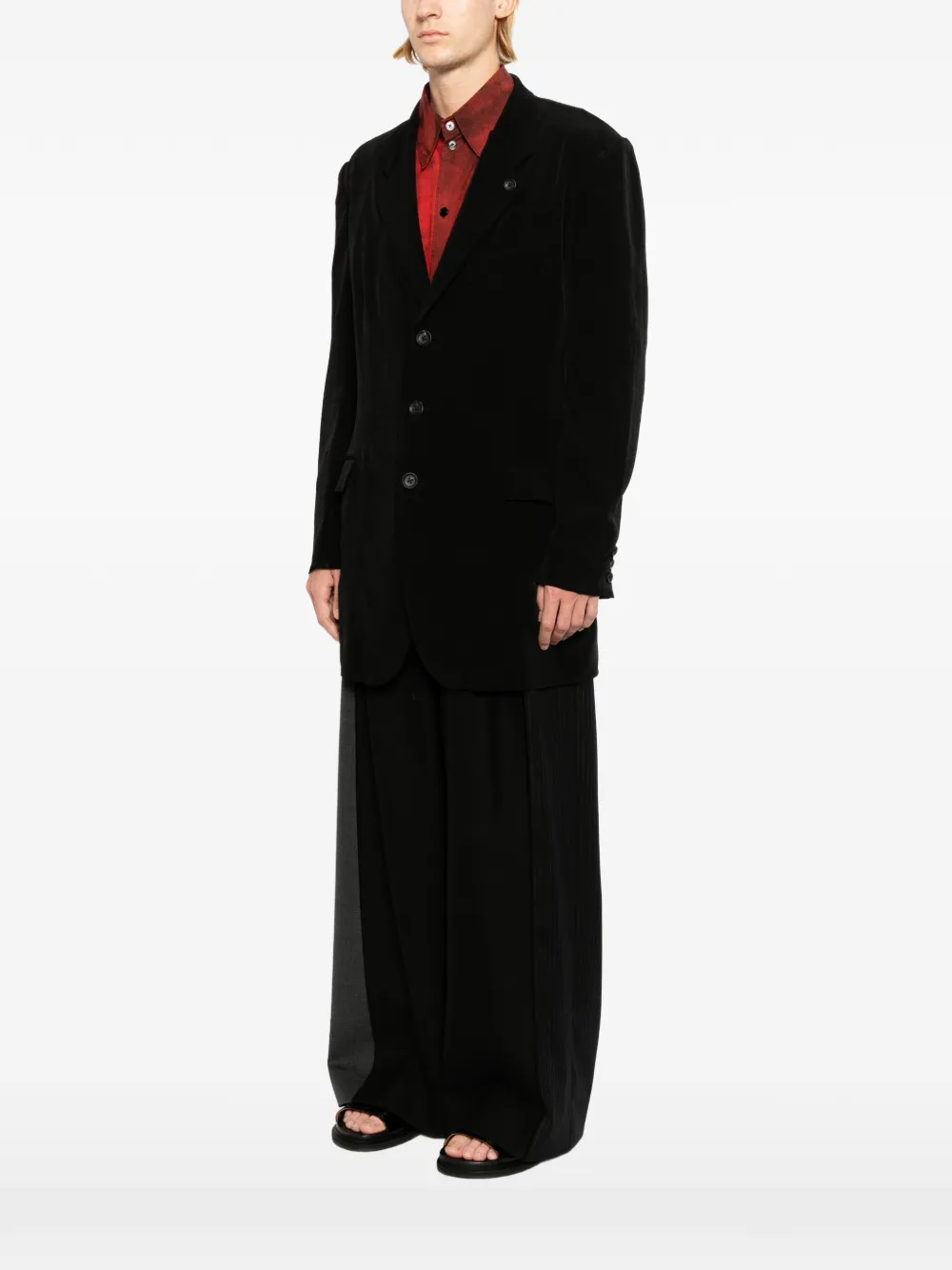 Yohji Yamamoto Blazer met dubbele revers Zwart