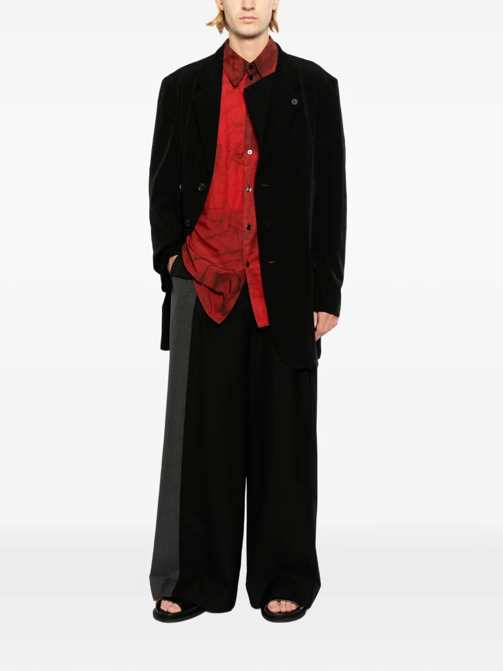 Yohji Yamamoto Blazer met dubbele revers Zwart