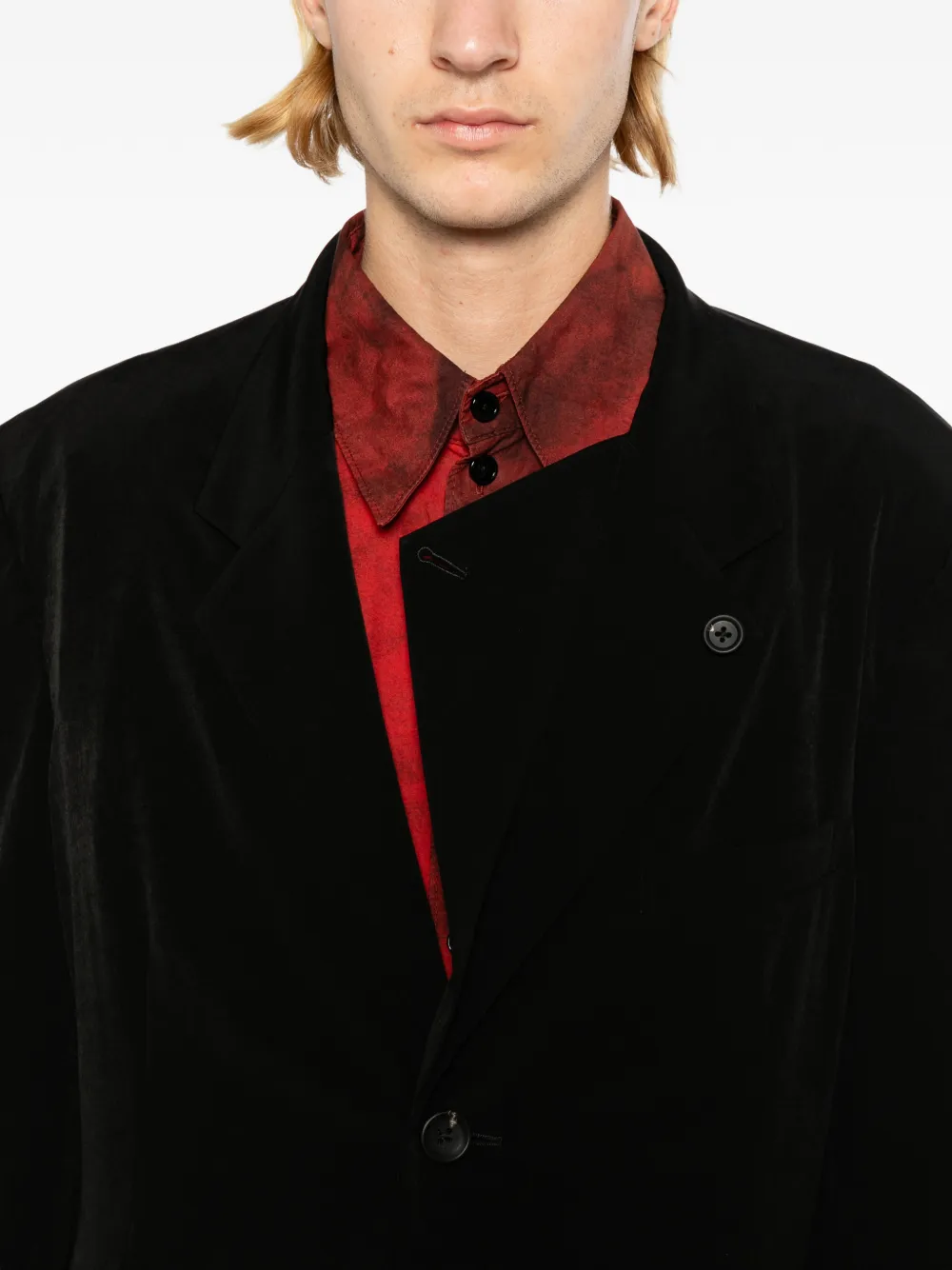 Yohji Yamamoto Blazer met dubbele revers Zwart