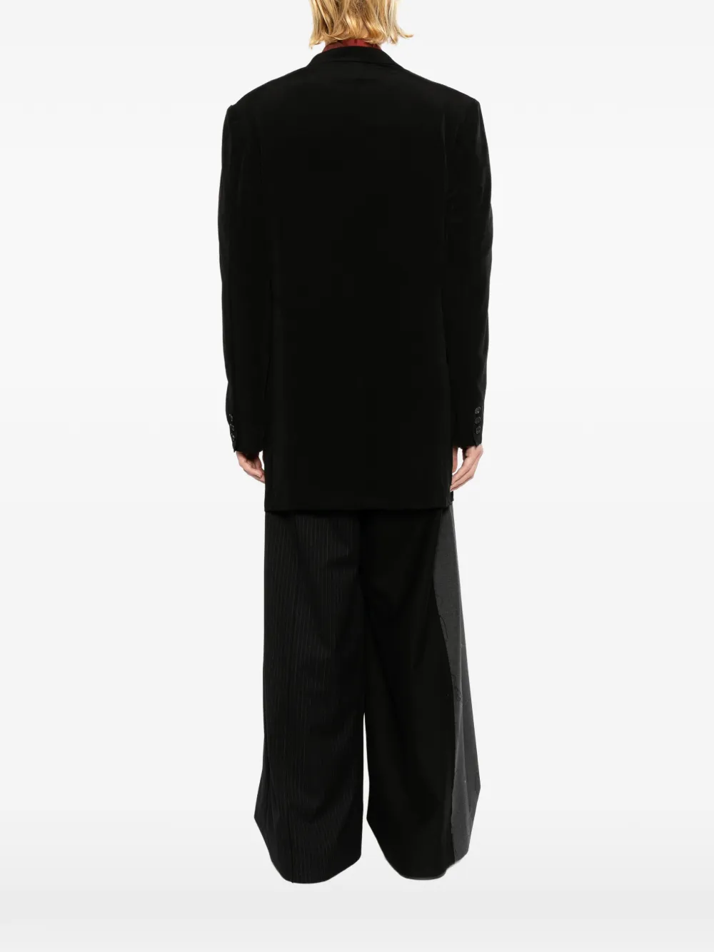 Yohji Yamamoto Blazer met dubbele revers Zwart