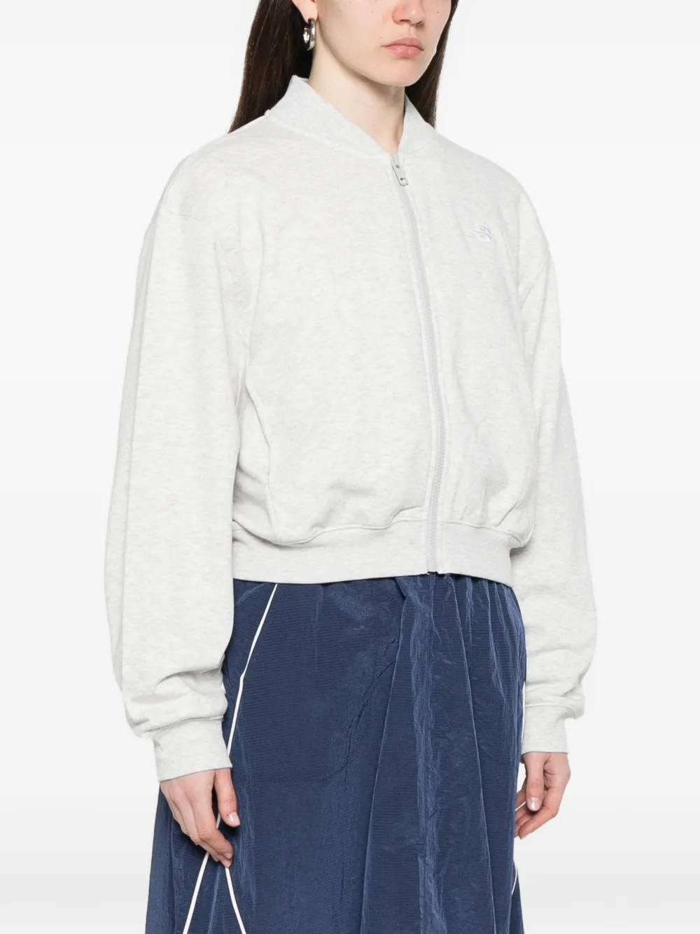  New Balance Zip Bomber Jacket - Grey 
