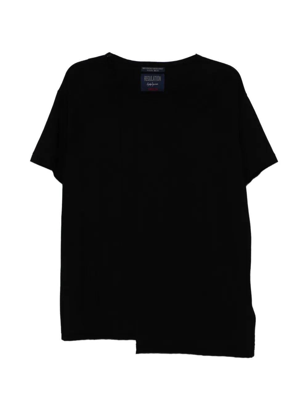 Yohji Yamamoto panelled short-sleeves T-shirt - Nero