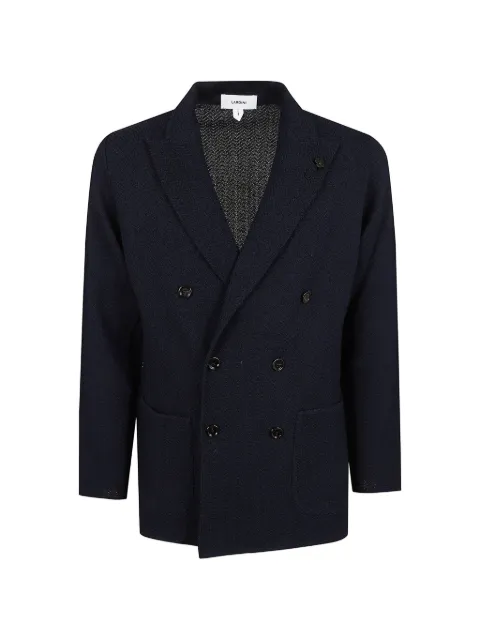 Lardini double-breasted cotton blazer