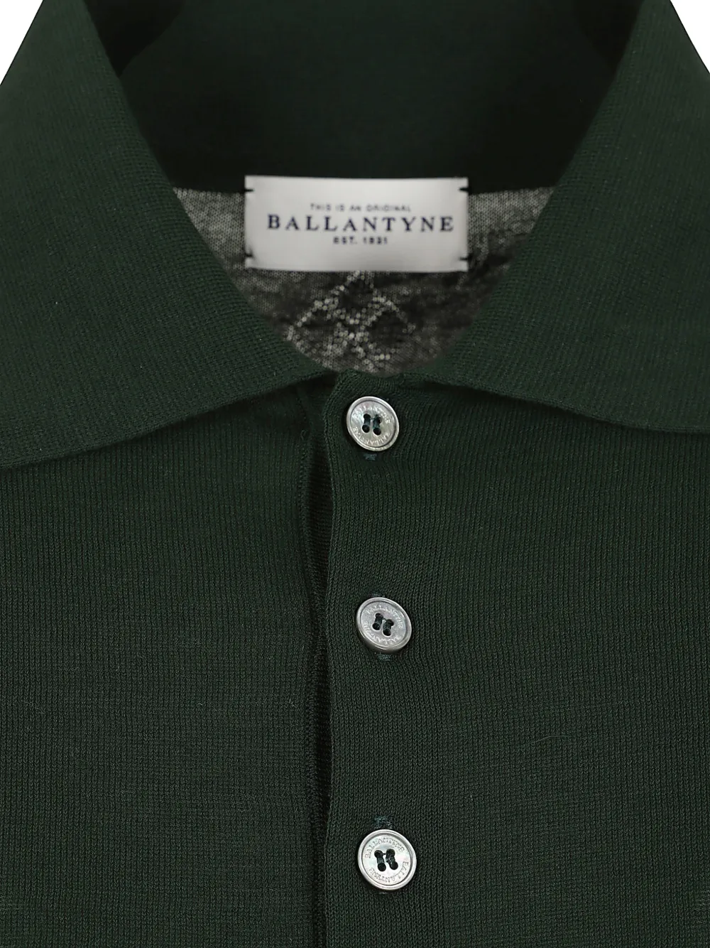 Ballantyne Poloshirt met knopen Groen