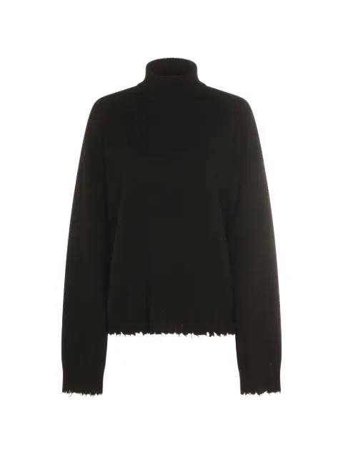 Uma Wang pull frangé à col roulé