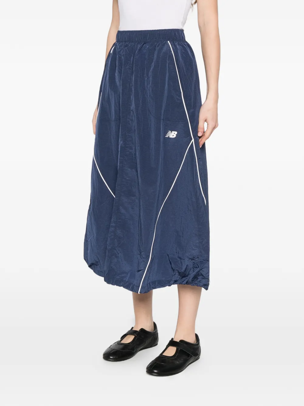 New Balance Sport Legacy rok met trekkoord en logo Blauw