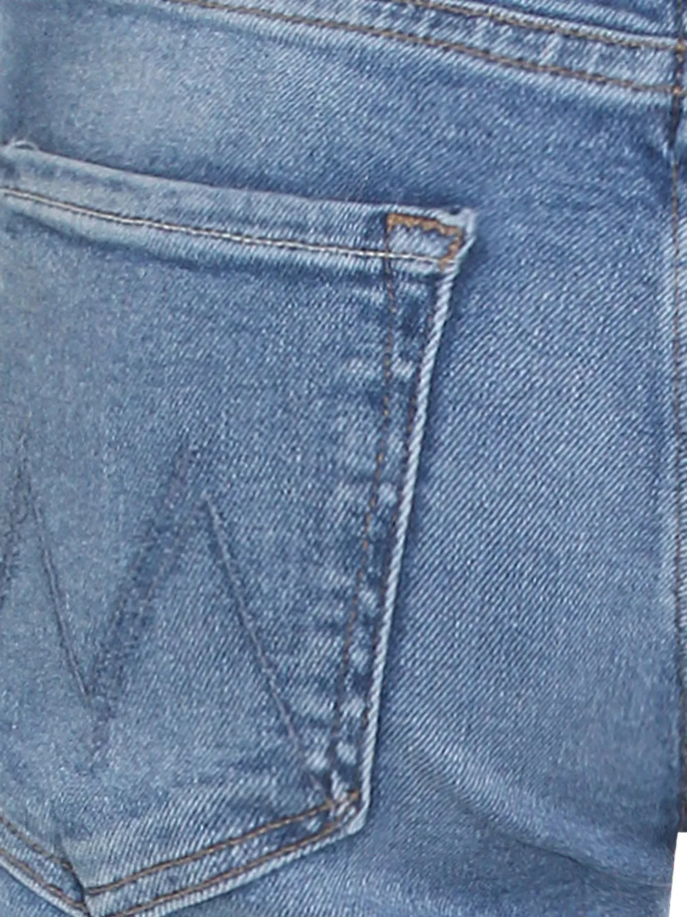 MOTHER The Roller jeans met franje Blauw