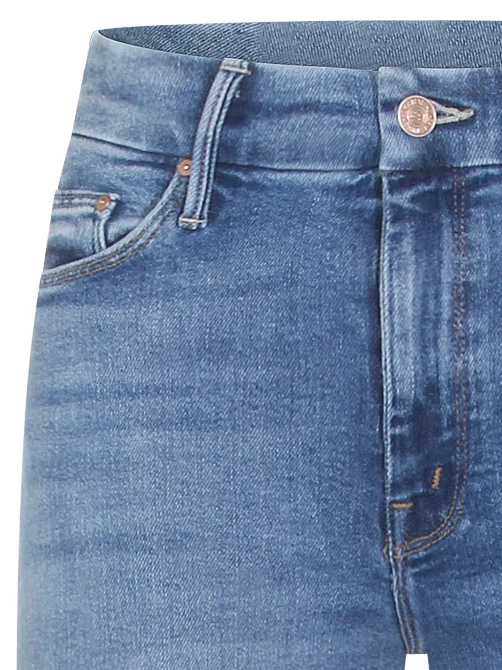 MOTHER The Roller jeans met franje Blauw