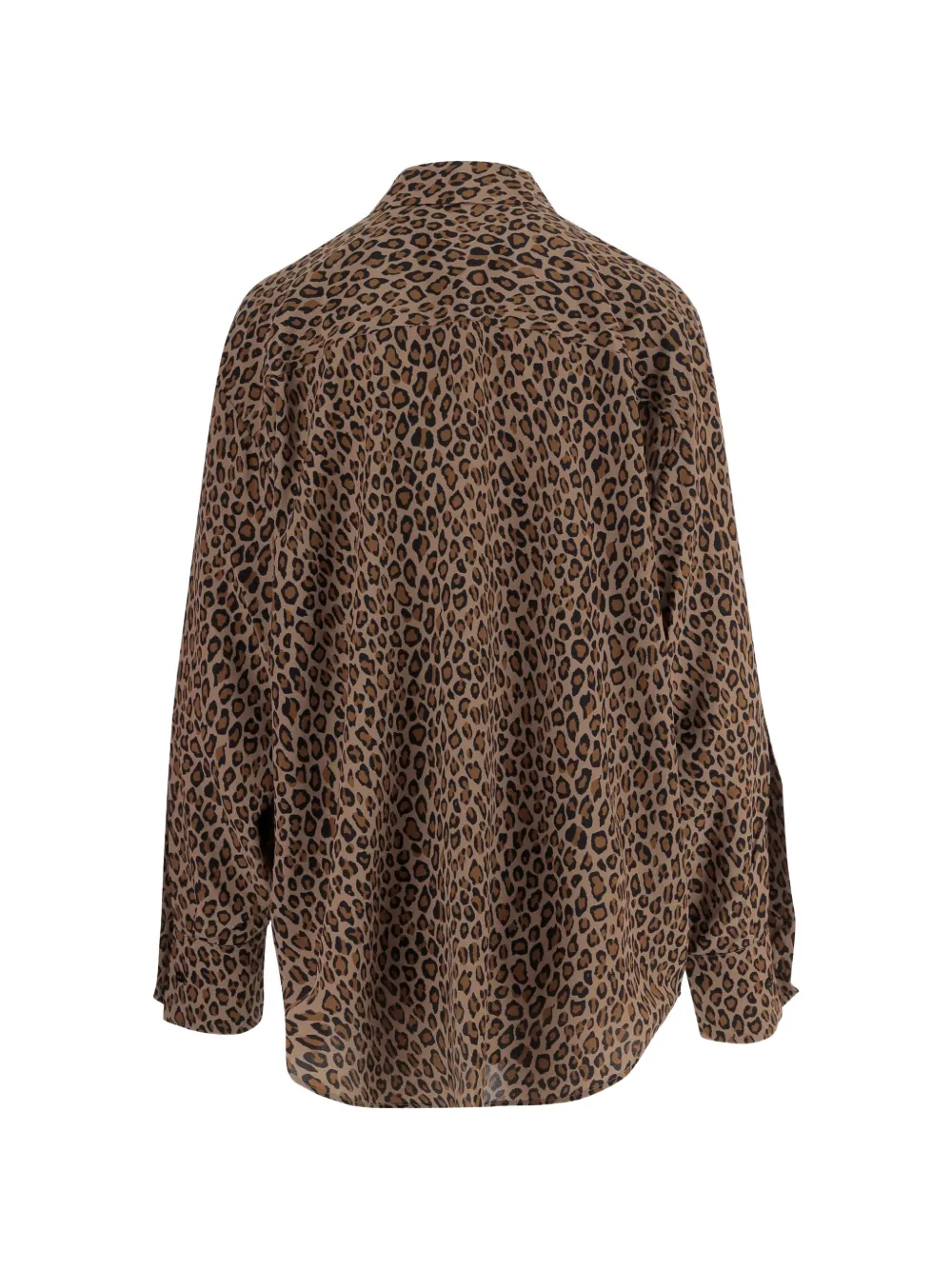 SA SU PHI Blouse met dierenprint en strik-detail Beige