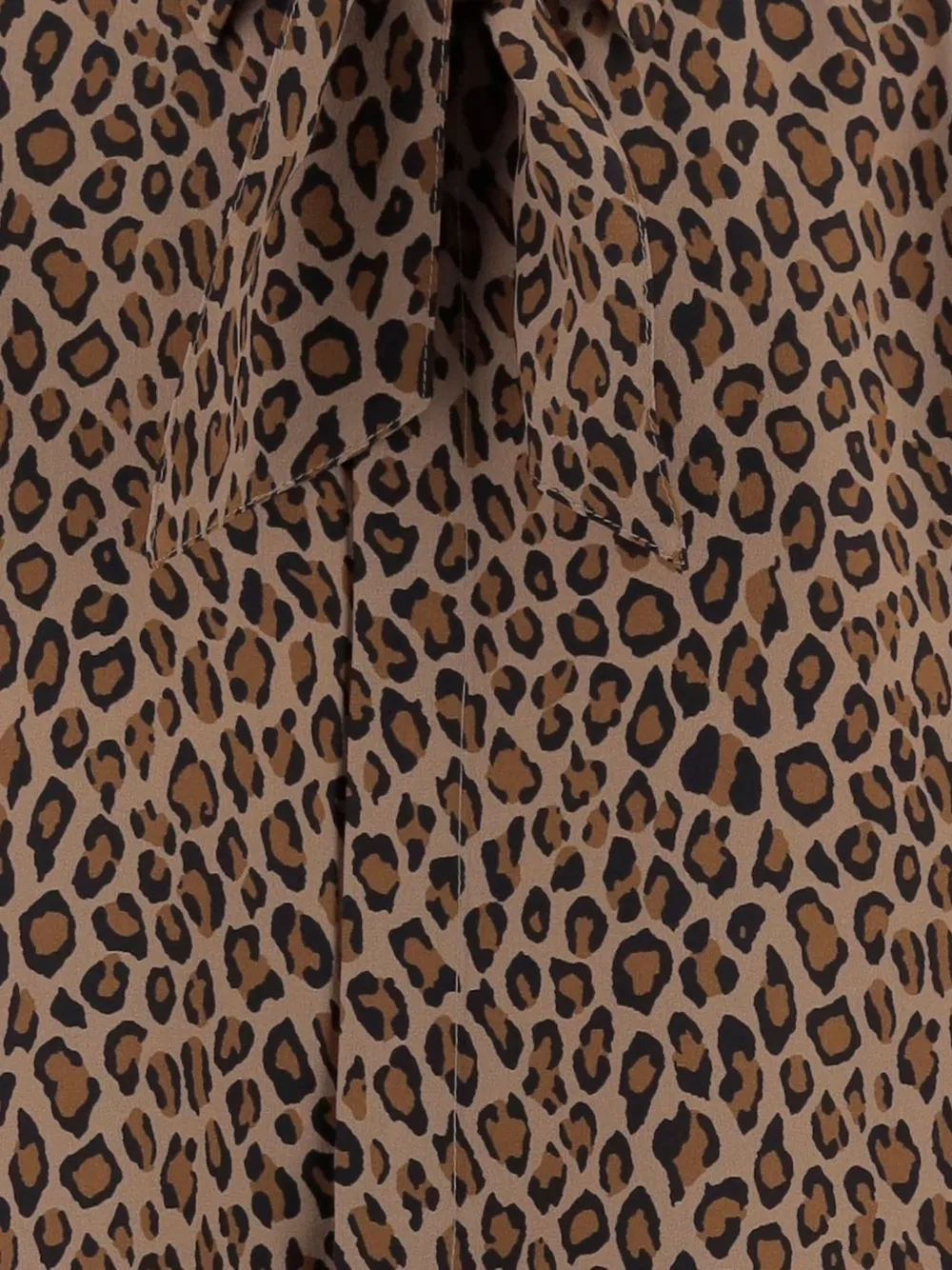 SA SU PHI Blouse met dierenprint en strik-detail Beige