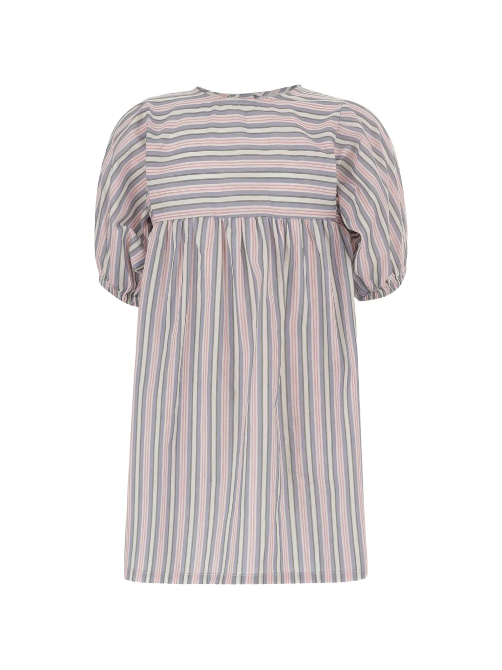 Babe And Tess mandarin-collar striped dress - Rosa