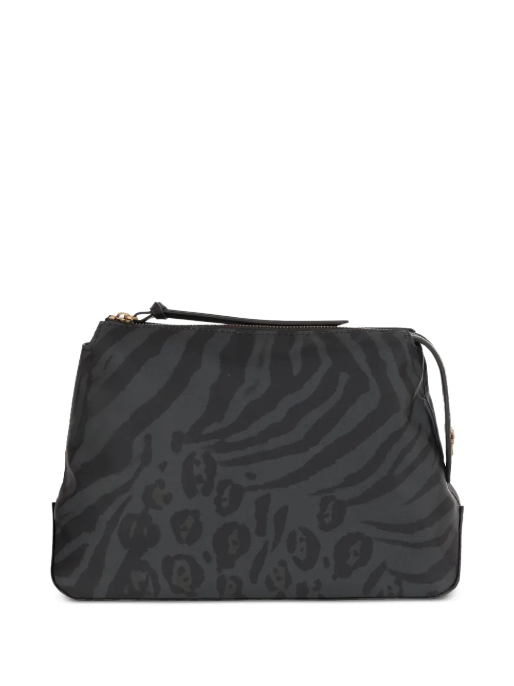 PINKO animal-print zipped make-up bag - Verde