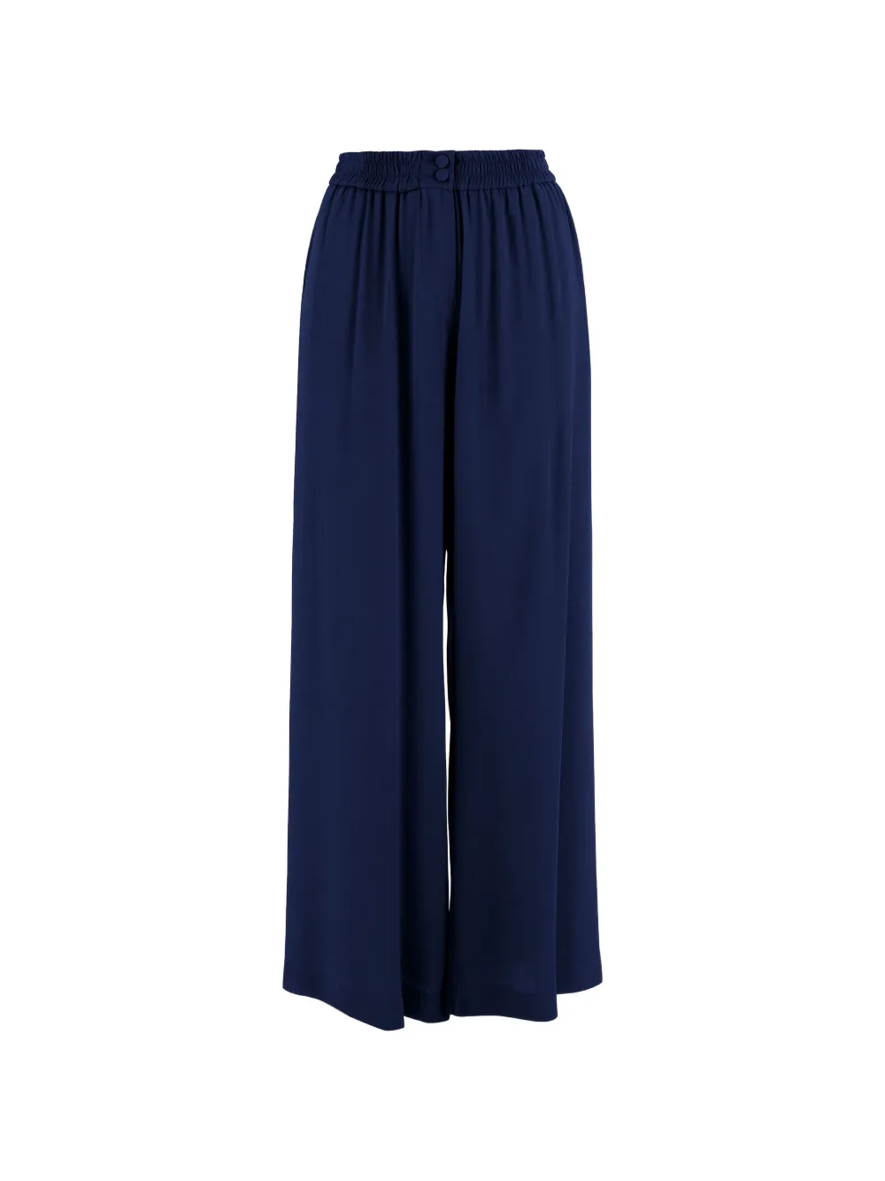 F.It Pantaloni a gamba ampia con vita elasticizzata - Blu