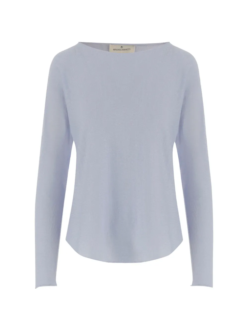 Bruno Manetti Boat-neck Top In Blue