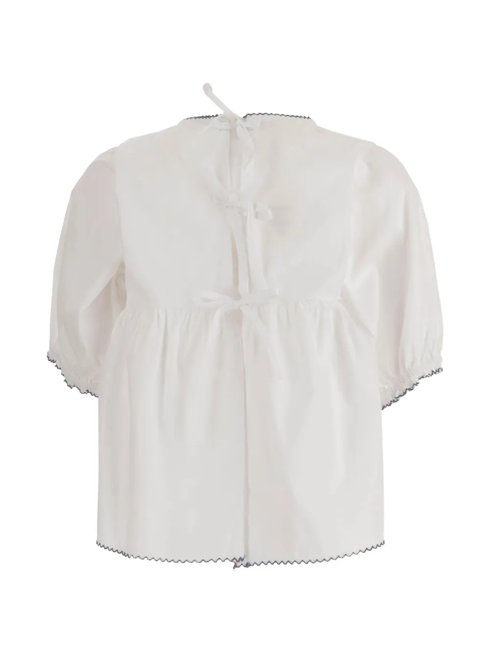  Babe And Tess Empire-line Scalloped Dress - White 