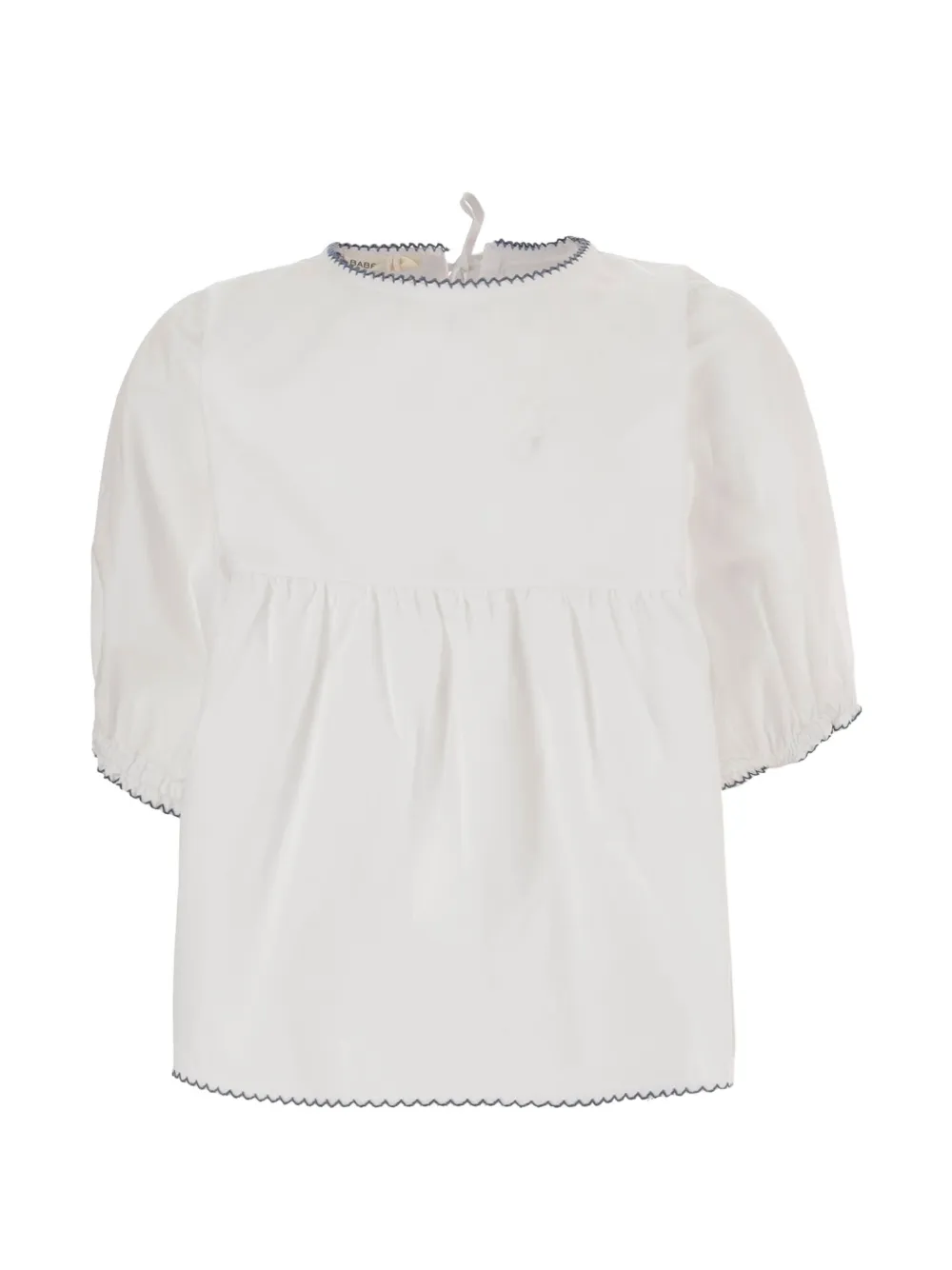 Babe And Tess empire-line scalloped dress - Bianco