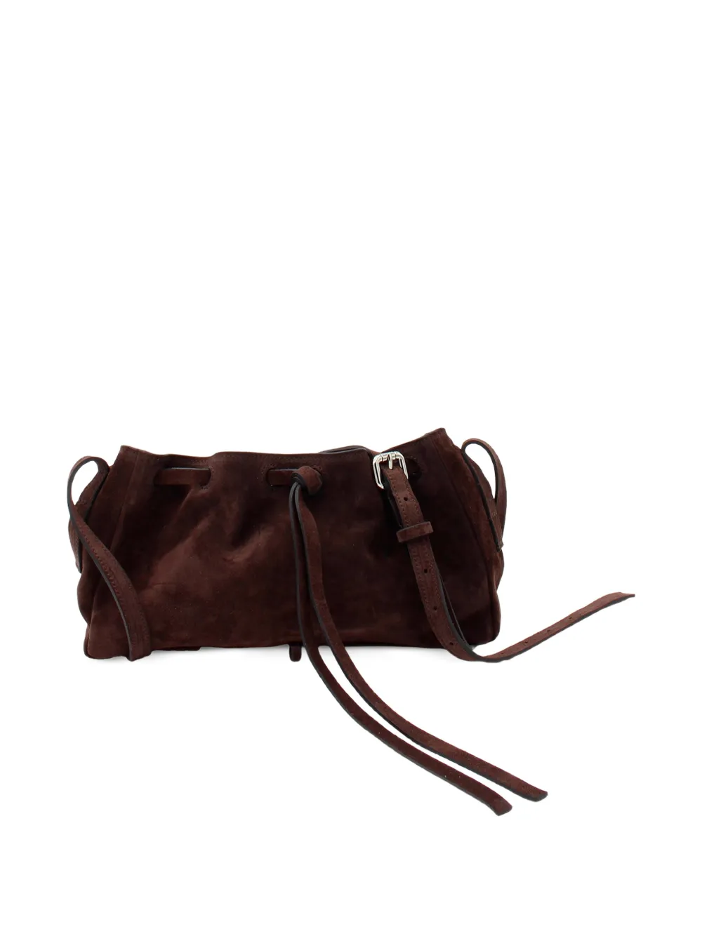 RADICA STUDIO La Bisaccia Suede Shoulder Bag | Brown | FARFETCH CA