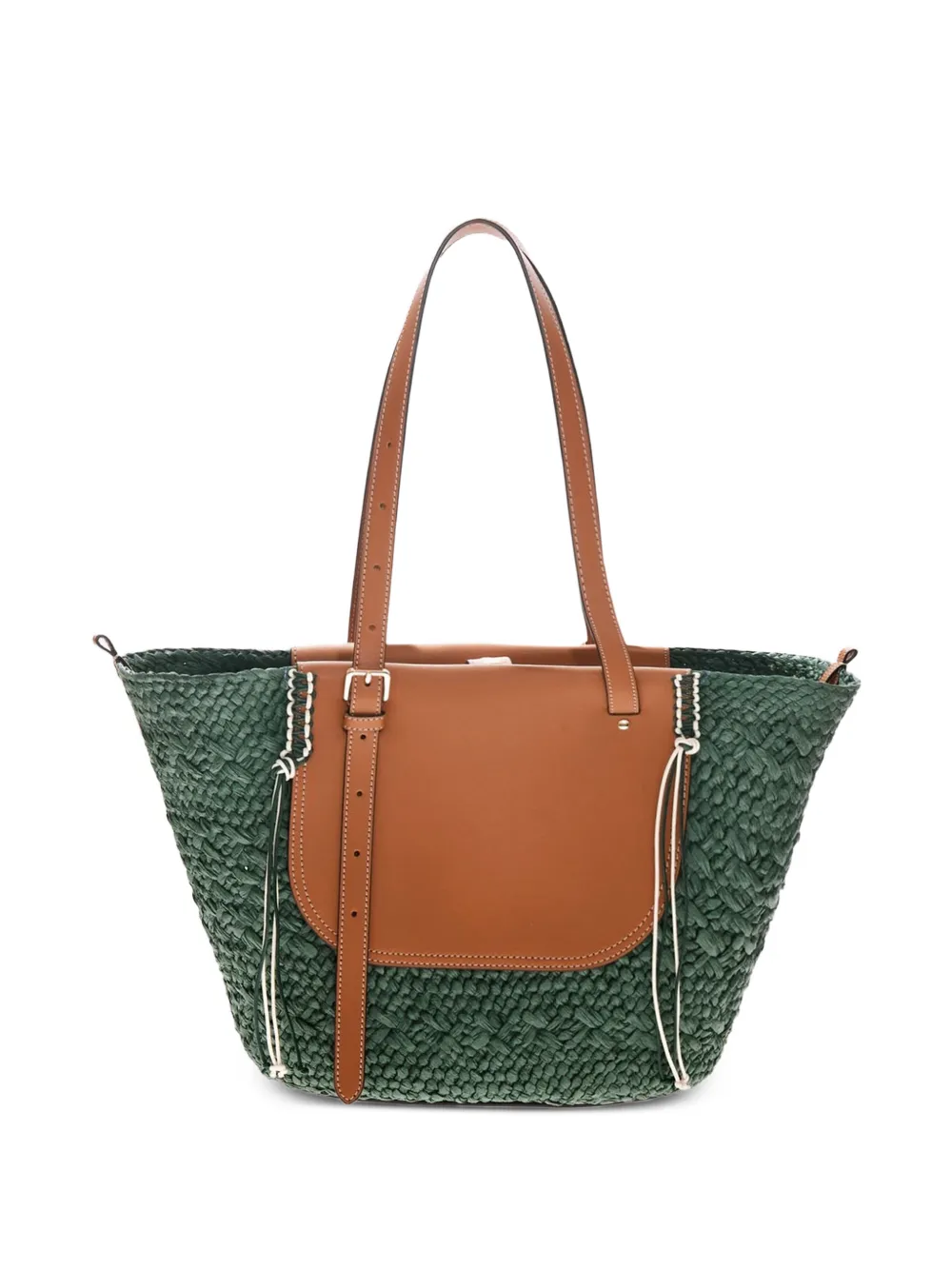 Cuba Lab Tropicana Woven Tote Bag - Green 