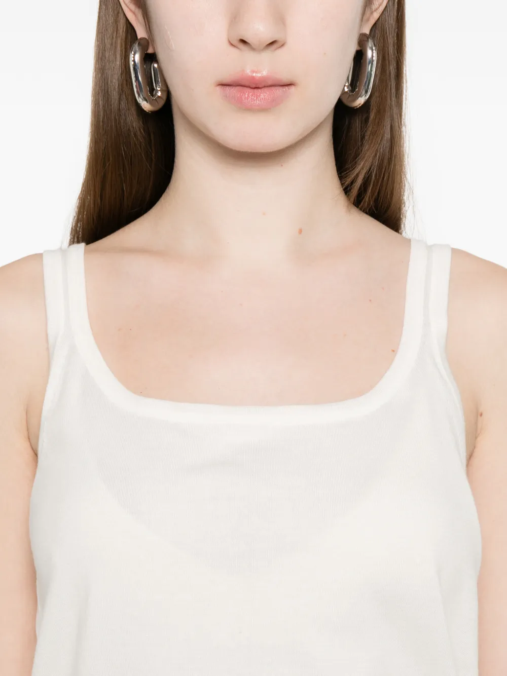 Max Mara Top met vierkante hals Wit
