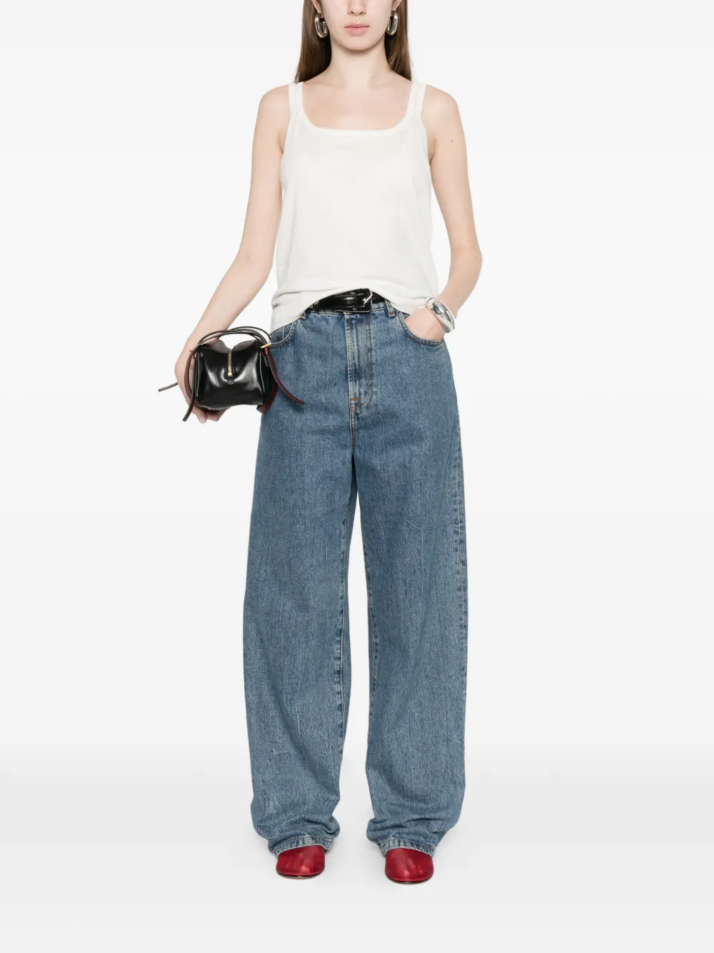  Max Mara Square Neck Vest Top - Neutrals 