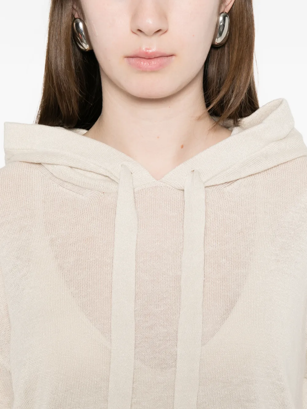 'S Max Mara Farea gebreide hoodie Beige