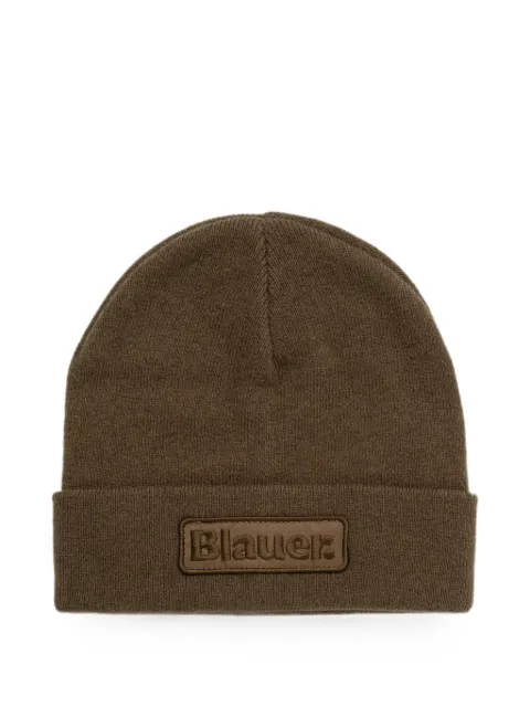 Blauer Cheshire logo-patch knitted beanie hat