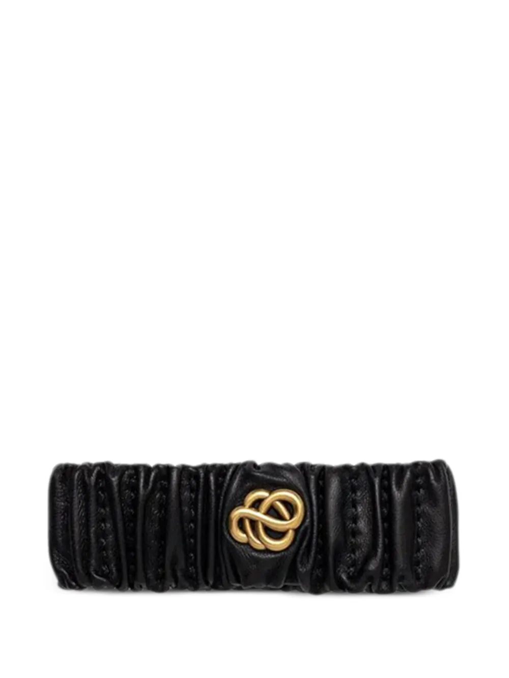 By Malene Birger knotted gathered bracelet - Nero