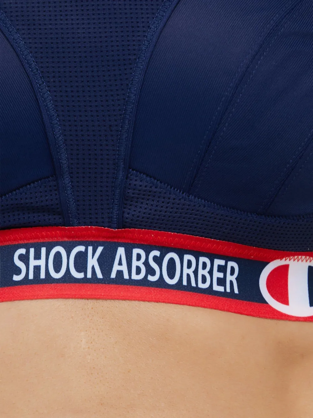 Champion x Shock Absorber logo-tape sports bra Blauw