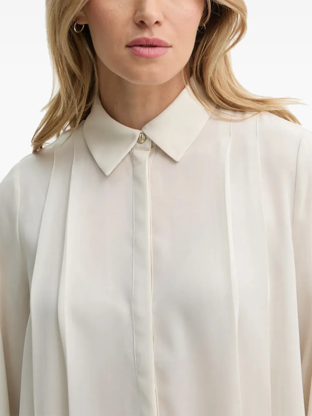 Bruuns Bazaar Geplooid blouse Beige