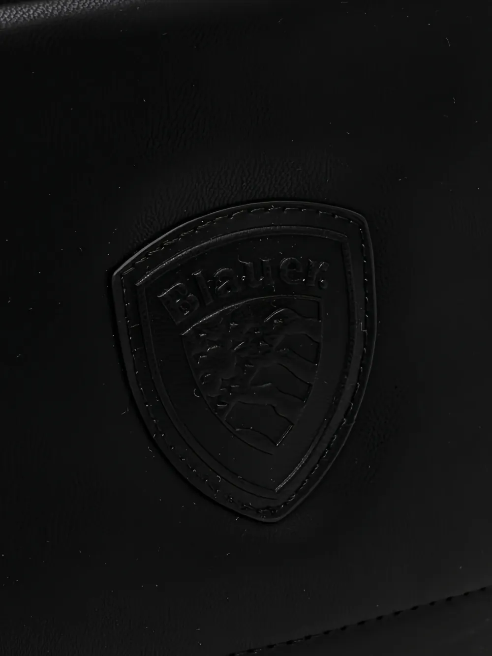 Blauer Schoudertas met logo Zwart