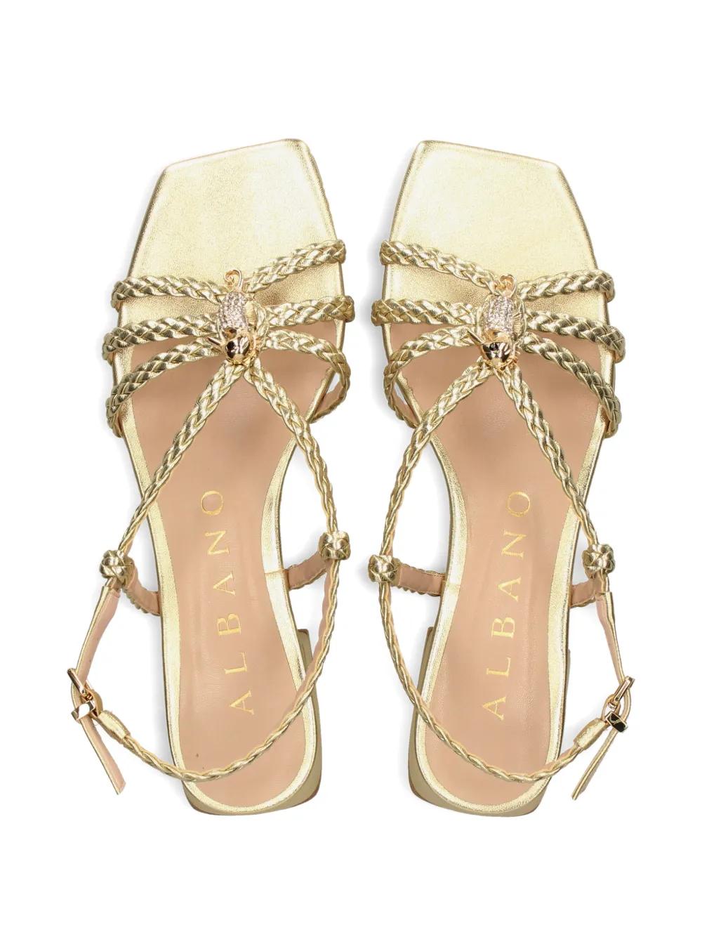 Albano braided sandals Goud