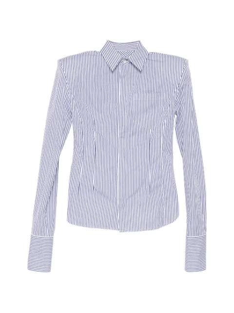 Juun.J striped shoulder pad shirt
